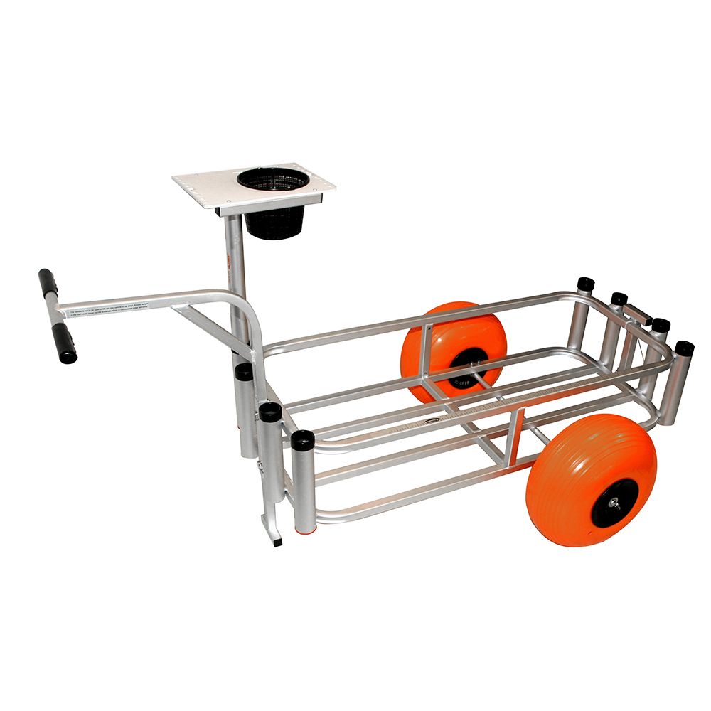 cpi designs reels on wheelstm fishing cart Angler's Fish-N-Mate Cart with Poly Wheels